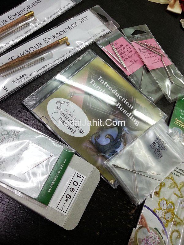 pelbagai jenis jarum jahit manik